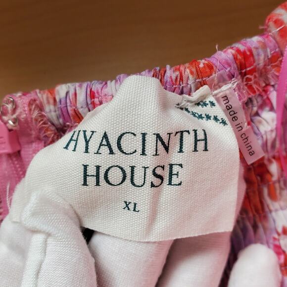 Tuckernuck Hyacinth House Fuschia Brushstrokes Aurora Halter Midi Dress Size XL - Picture 10 of 12